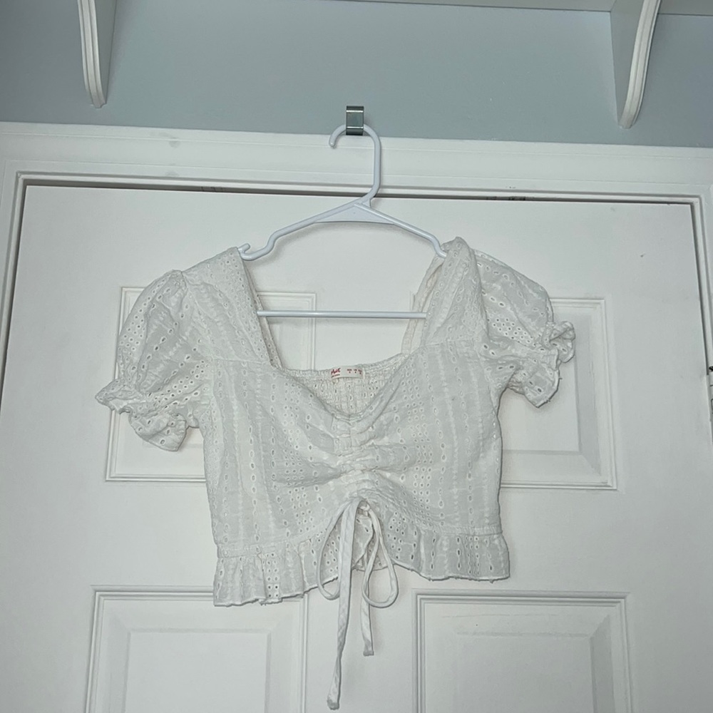 Romwe White Crop Top